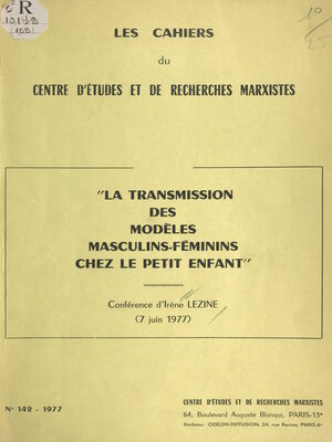 cover image of La transmission des modèles masculins-féminins chez le petit enfant (7 juin 1977)